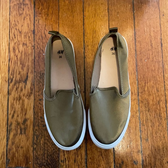 Olive Slip On Shoes
